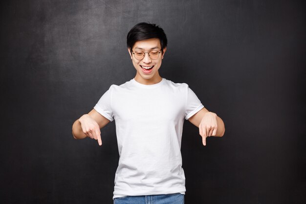 Young man with expressions