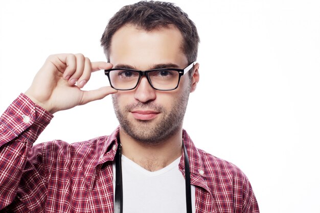 Young man with glasses