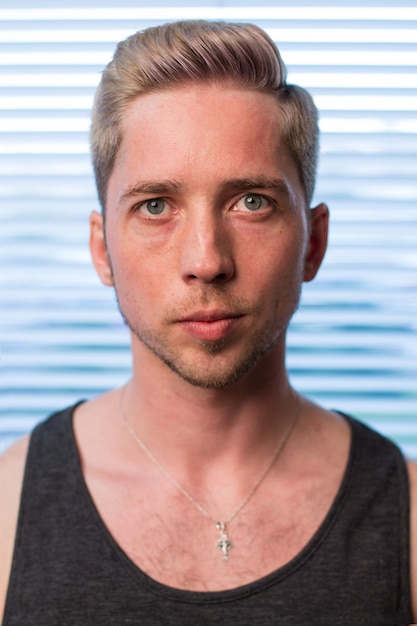 Young man with hairstyle