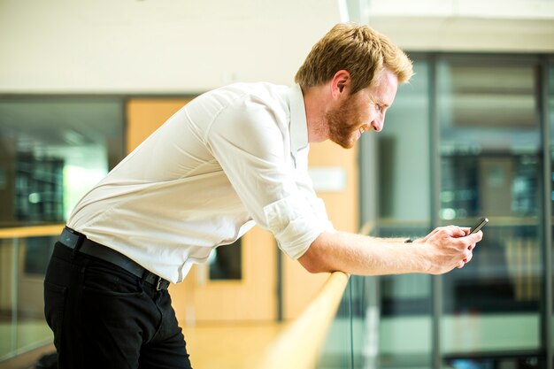 Young man with mobile phone