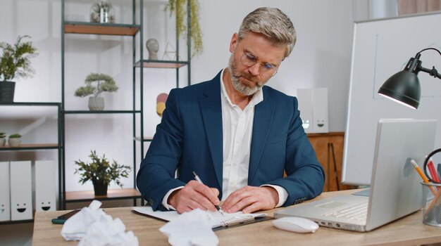 Young man working in office