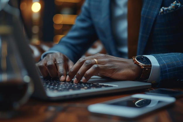 young man working in office