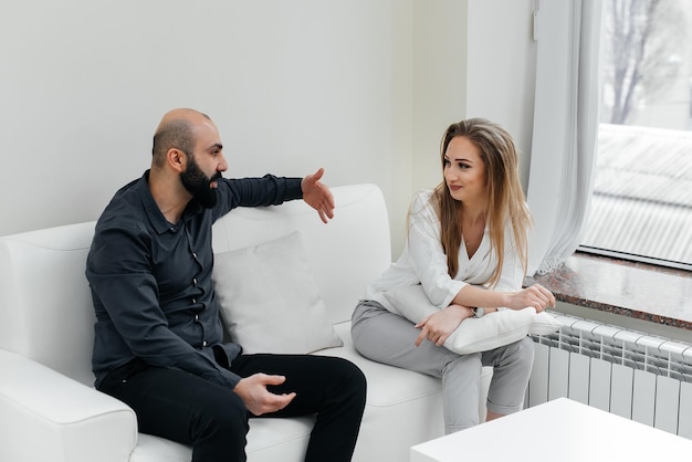 A young married couple came to an appointment and consultation with a psychotherapist.