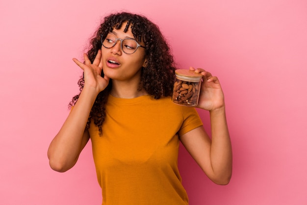 Young mixed race woman posing