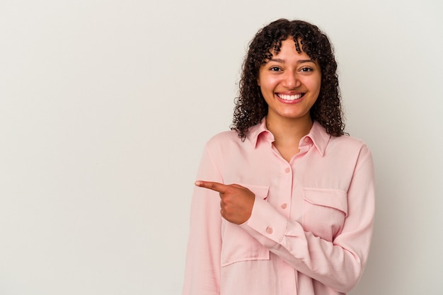 Young mixed race woman posing