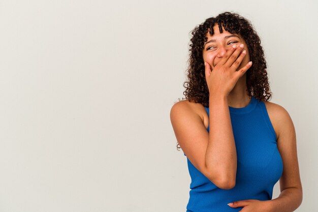 Young mixed race woman posing