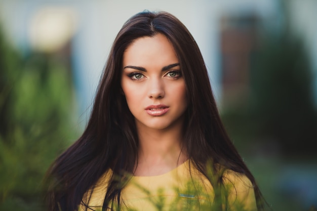 Young model looking at camera