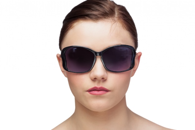 Young model wearing classy sunglasses 