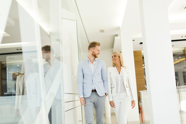 Young modern businesspeople in the office