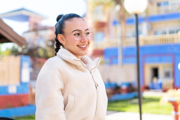 Young moroccan girl at outdoors Portrait