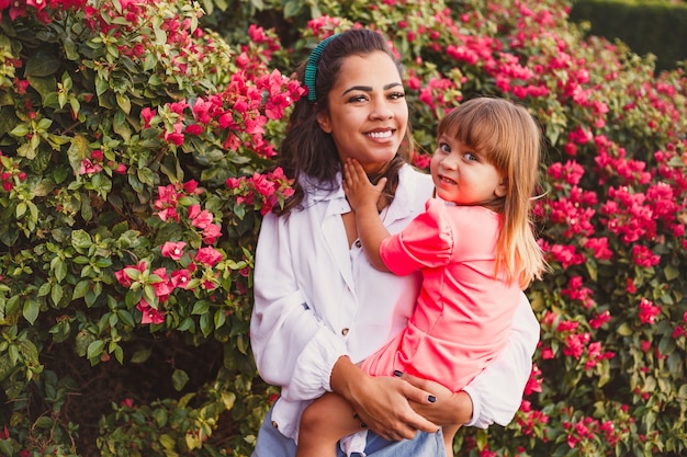 Young mother with her daughter 