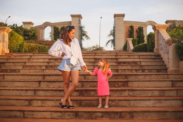 Young mother with her daughter 