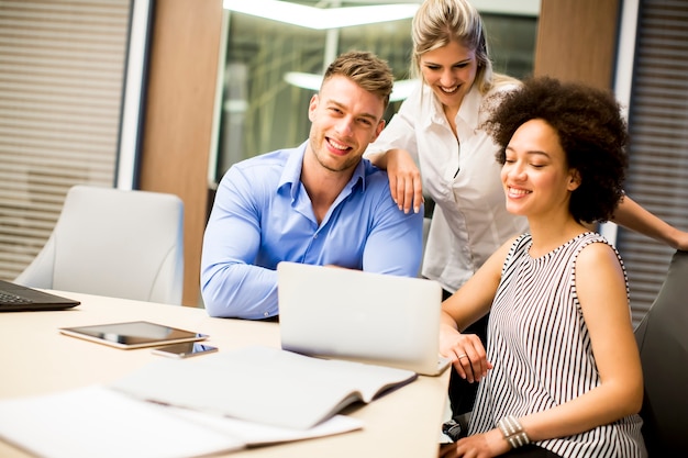 Young multiracial people working in the office