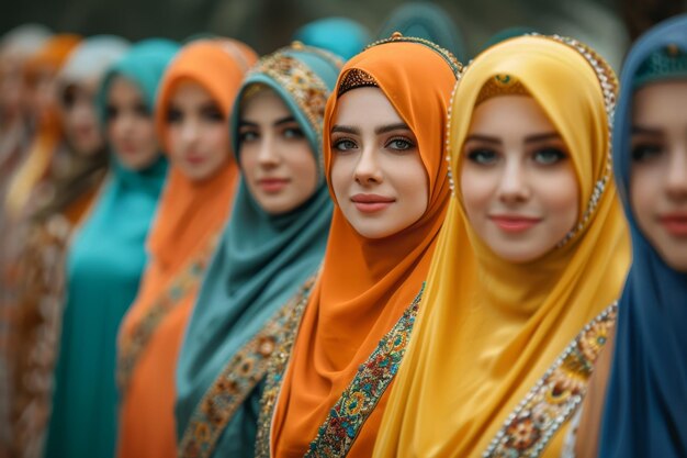 Photo young muslim women on eid aladha holiday