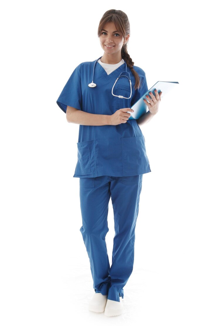 Young nurse full length portrait