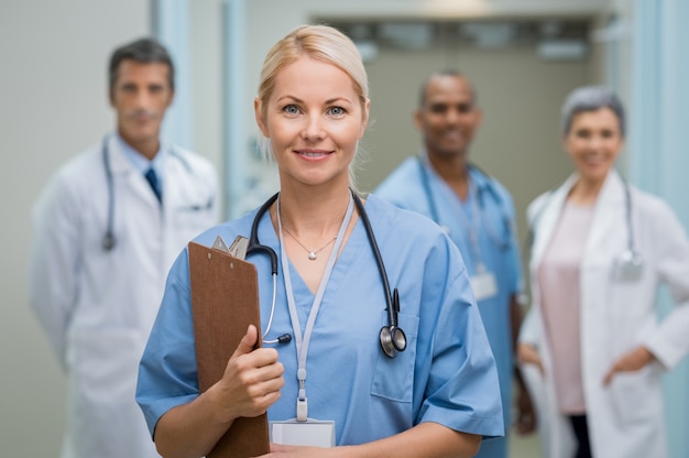 Young nurse and teamwork