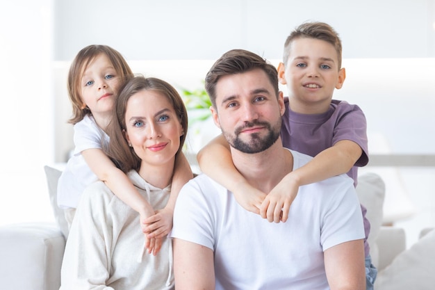 Young parents with children at home