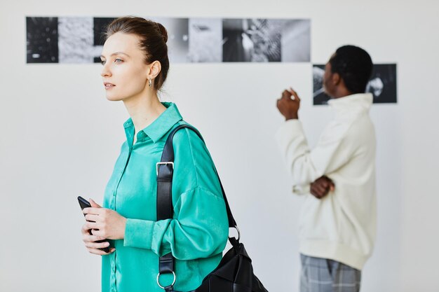 Young People In Art Gallery Minimal