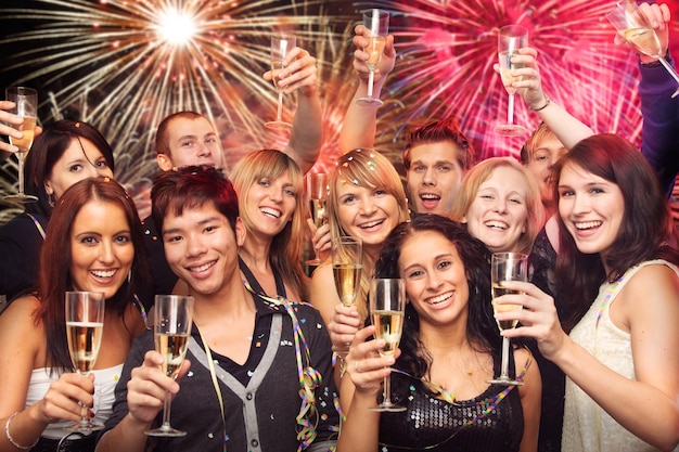 Young people celebrating