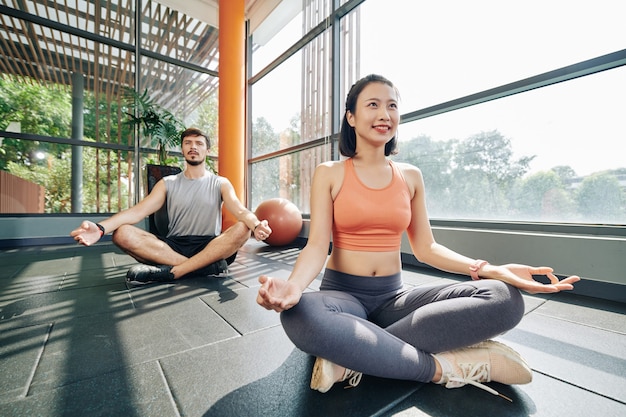 Young people learning how to meditate