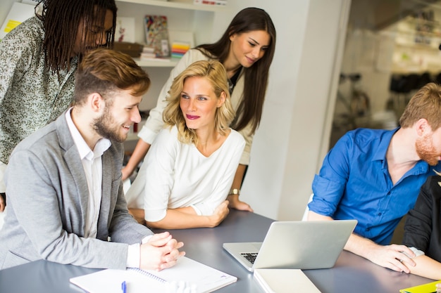 young people in the office