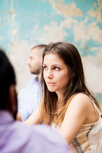 Young people in office