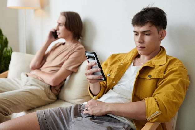 Young People Resting on Couch