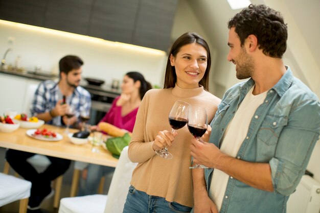 Young people toasting