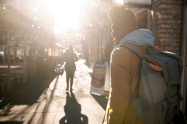 Young people using sustainable mobility