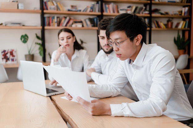 Young people work in the office