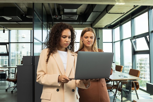 Young people working in office coworking and office concept