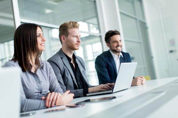 Young people working in the office