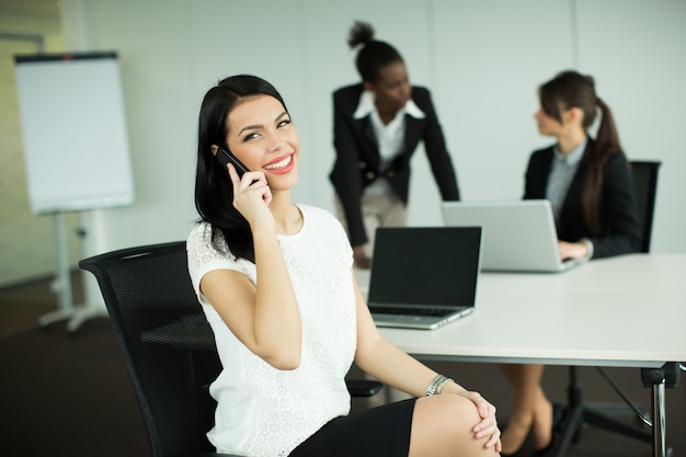 Young people working in the office