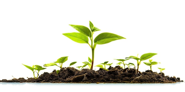 Young plant isolated on a white background