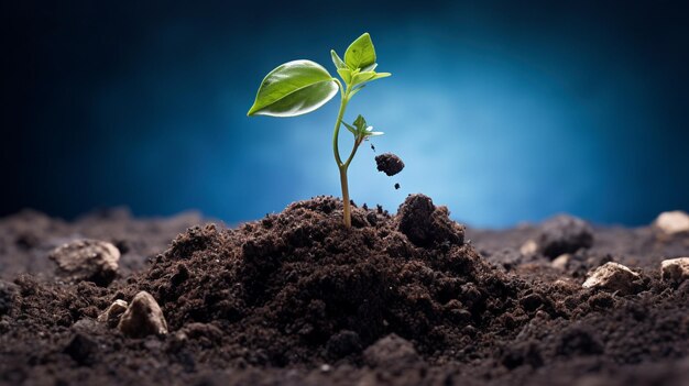 young plant in a pot