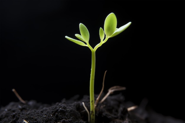 写真 コピー スペースを持つ若い植物