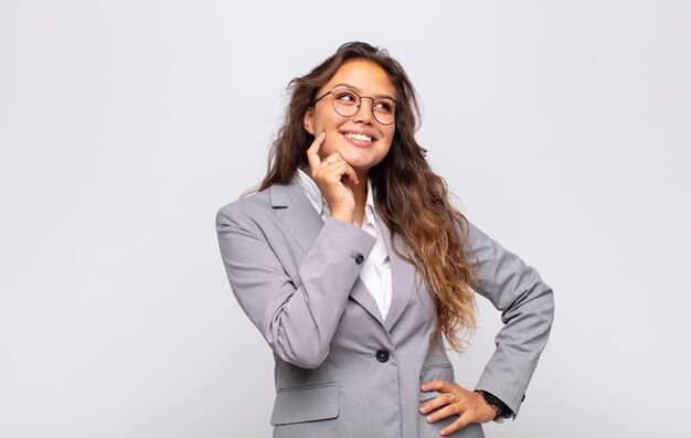 young pretty businesswoman with glasses