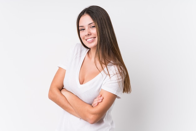 Photo young pretty caucasian woman face