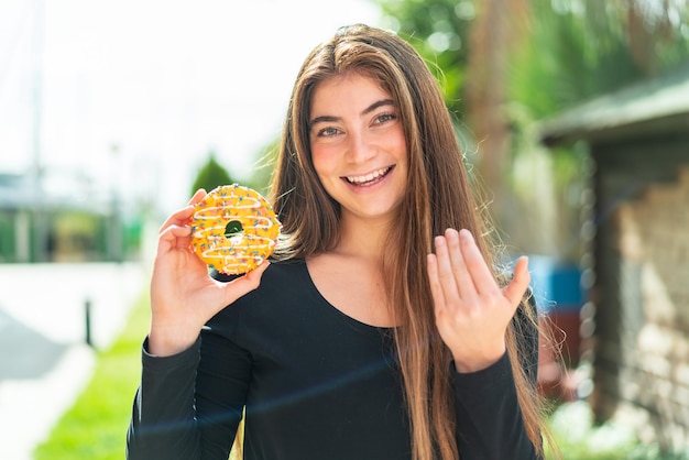 Young pretty caucasian woman