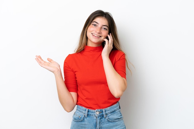 Foto giovane bella donna caucasica