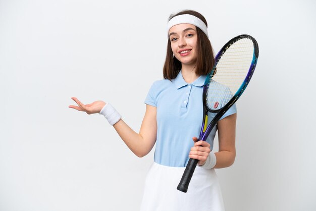 Young pretty Ukrainian woman over isolated background