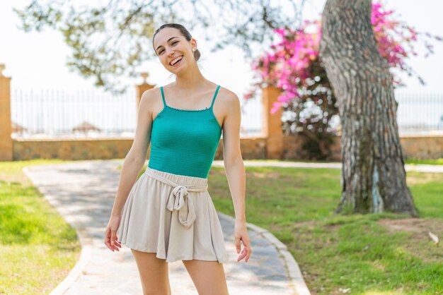 Young pretty woman at outdoors Portrait