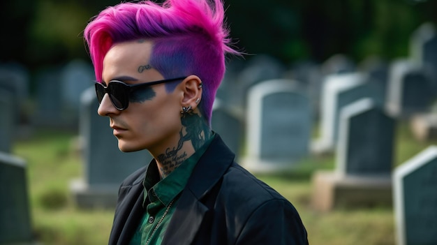 Length Three Colors Punk Style Messy Styling Cocktail Hair - Temu