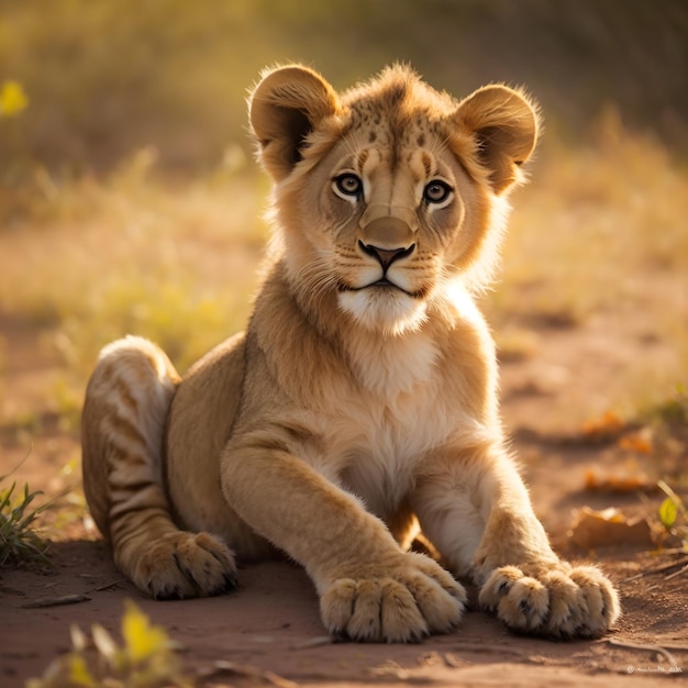 Young Royalty Endearing Charm of a Lion Cub