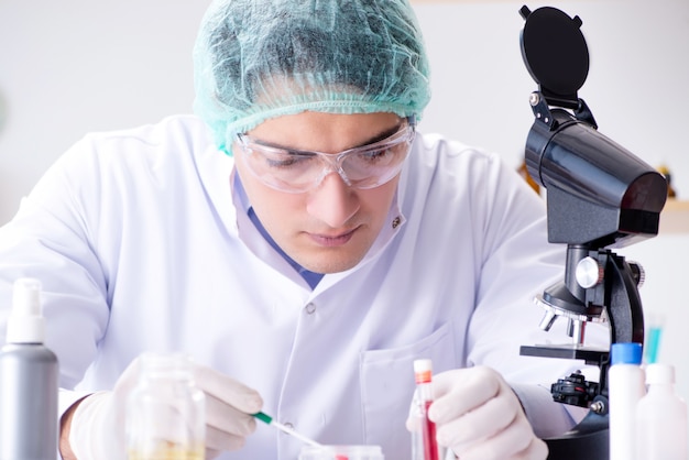 Young scientist working in the lab