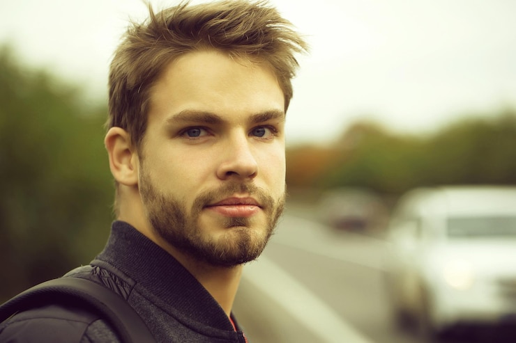 Photo young sexy handsome man
