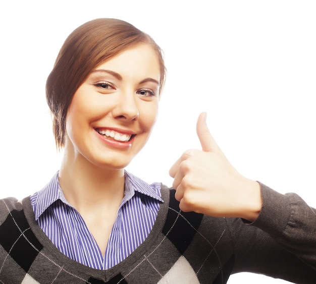 Young smiling business woman