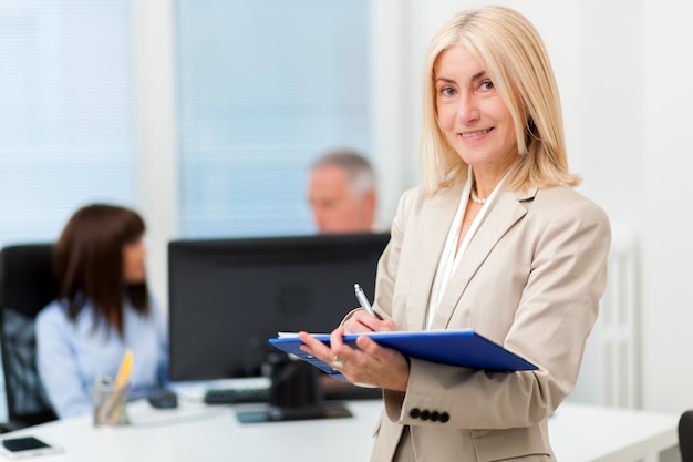     Young smiling businesswoman portrait