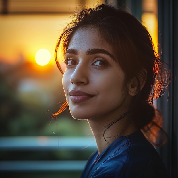 Young smiling female doctor sitting at the hospital working table Concept of health care insurance