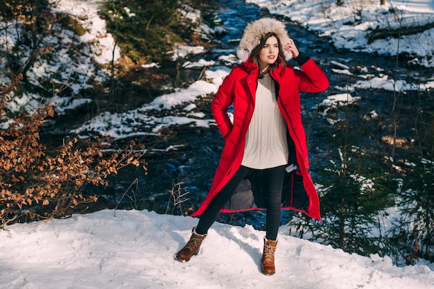 Young Smiling Girl in her Winter Warm Clothing